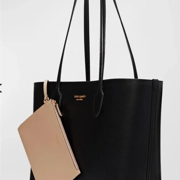 Kate Spade Large Black Leather Tote - Picture 7 of 9